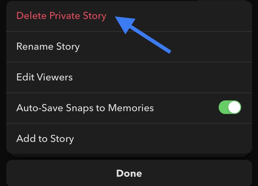 Snapchat Delete Story