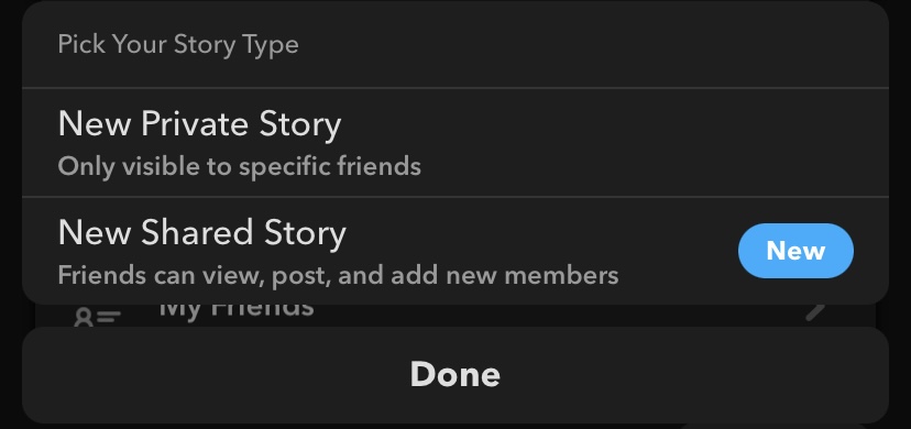 Snapchat Story Type